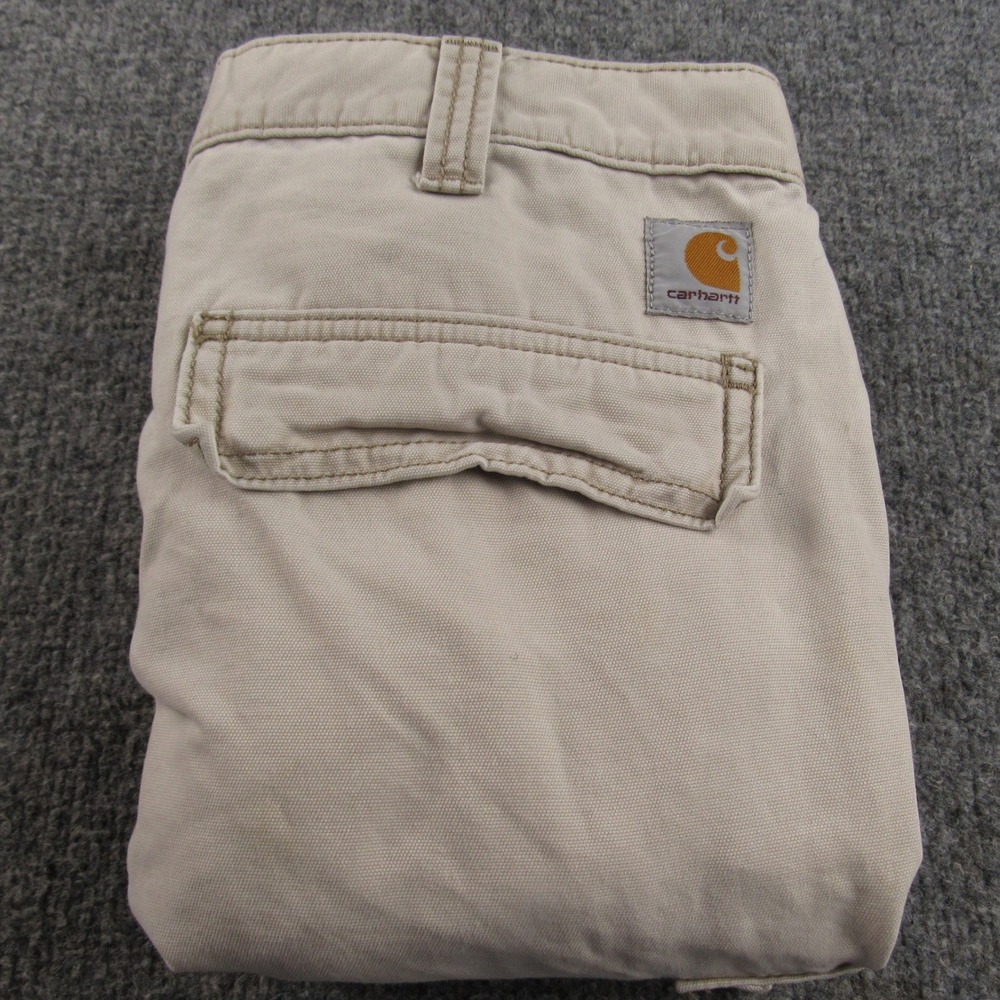 Carhartt Cargo Shorts Mens 36x11‎ Tan Relaxed Fit Cotton Canvas Workwear 100277